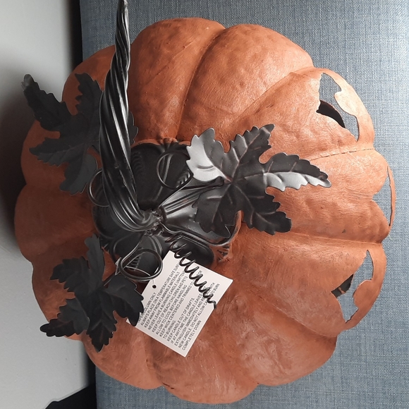 Large Rustic Painted Jack O' Lantern 3D Indoor Outdoor Porch Halloween NWT - Picture 2 of 7